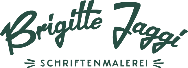 Traditionelle Schriftenmalerei - Handgemalte und vergoldete Beschriftungen - Brigitte Jaggi Schriftenmalerei - Sign Painting Workshops